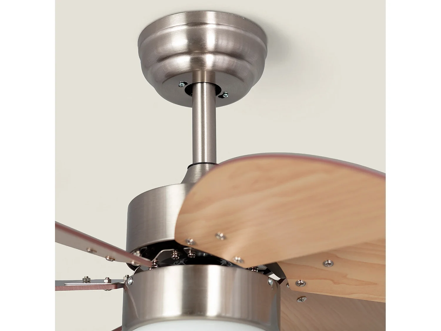 Ventilatore da Soffitto Silenzioso Orion Legno 81cm Motore DC Argento , , Wifi: False