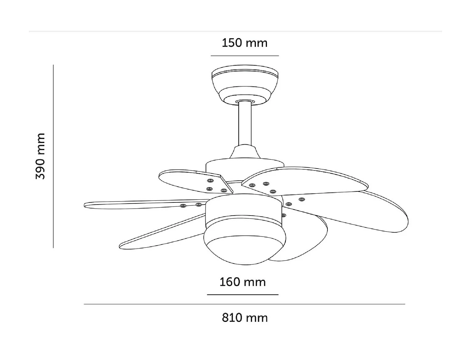 Ventilatore da Soffitto Silenzioso Orion Legno 81cm Motore DC Argento , , Wifi: False