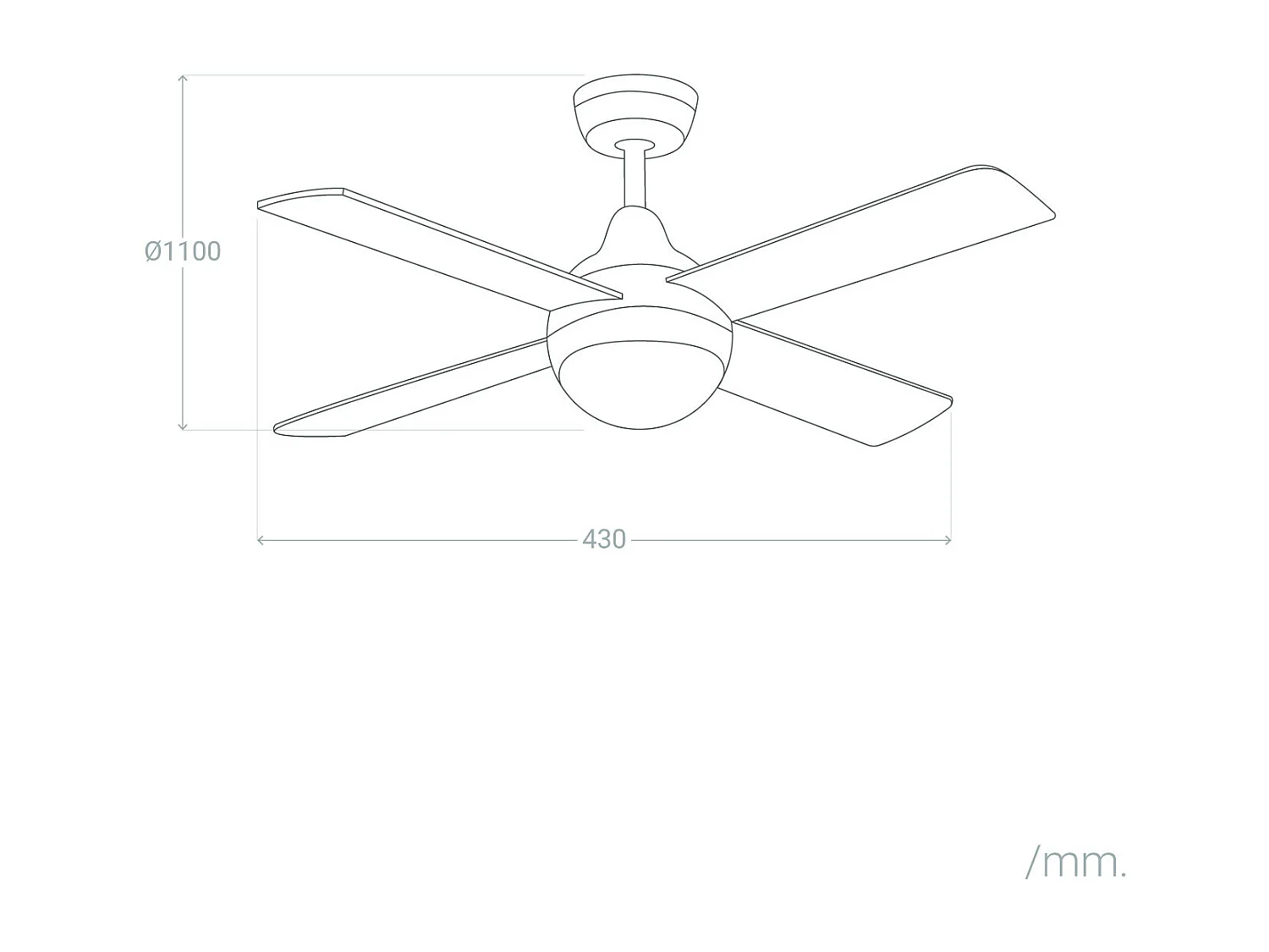 Ventilateur de Plafond Navy Niquel 110cm WiFi  Nickel  , , Wifi: True