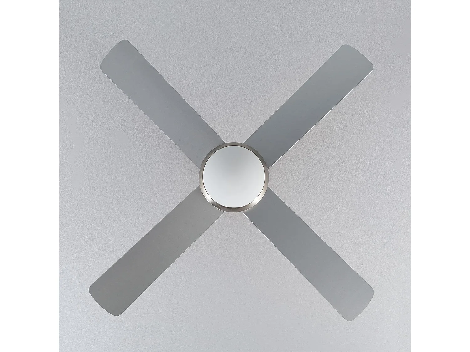 TechBrey Ventilateur de Plafond LED Silencieux Navy Niquel 132cm Moteur DC