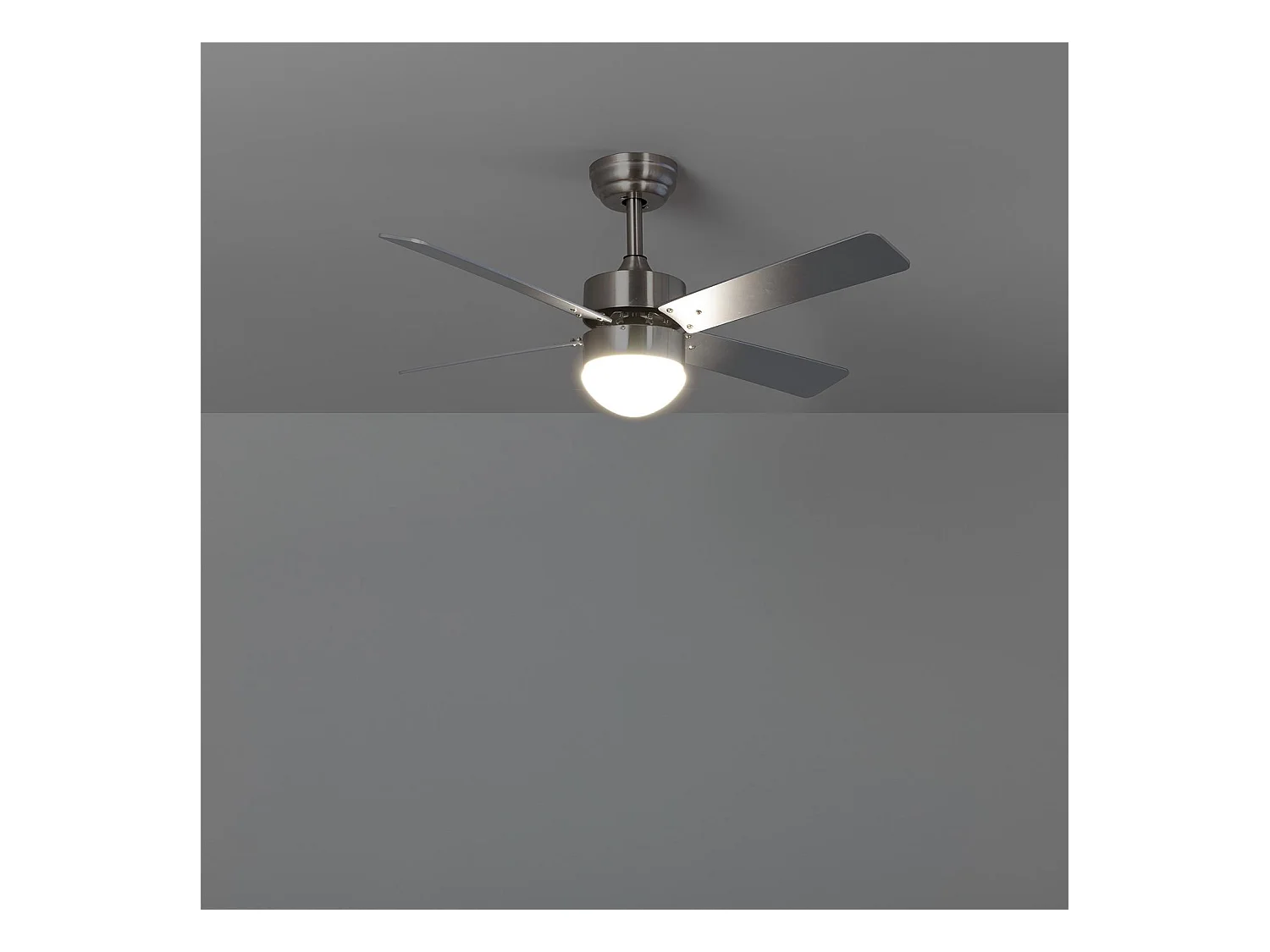 Ventilador de Techo Silencioso Cygnus Níquel 107cm Motor DC Plateado CCT  Wifi: