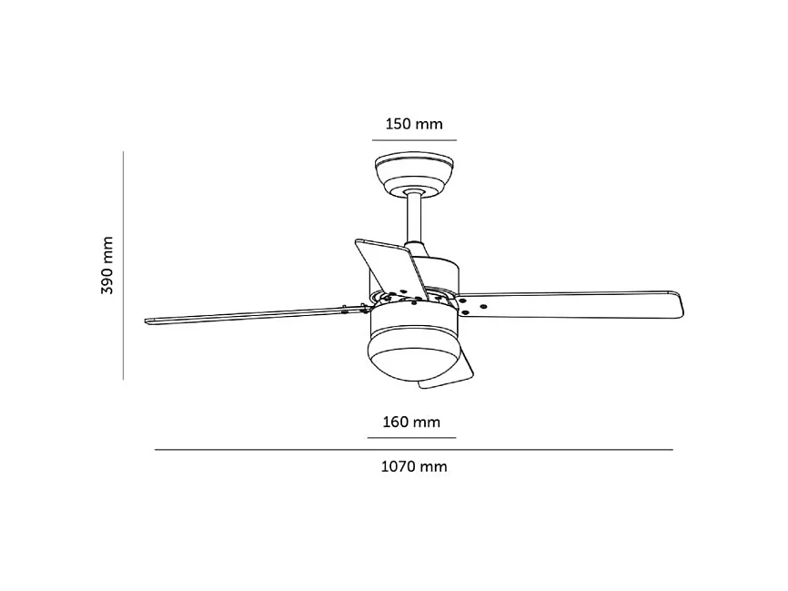 Ventilador de Techo Silencioso Cygnus Níquel 107cm Motor DC Plateado CCT  Wifi: