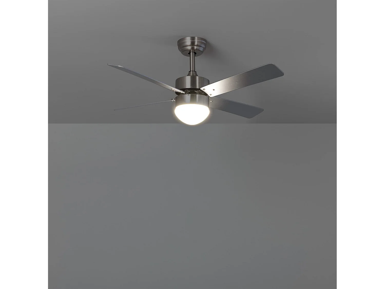 Ventilateur de Plafond Silencieux Cygnus Niquel 107cm Moteur DC  Argent CCT , , Wifi:
