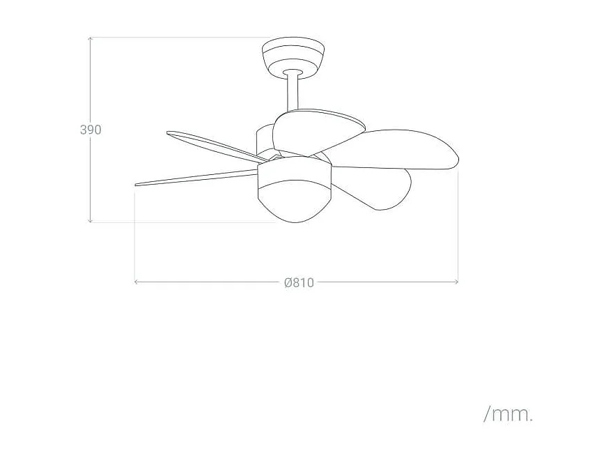 Ventilador de Techo Silencioso Orion Blanco 81cm Motor DC Blanco  Wifi: