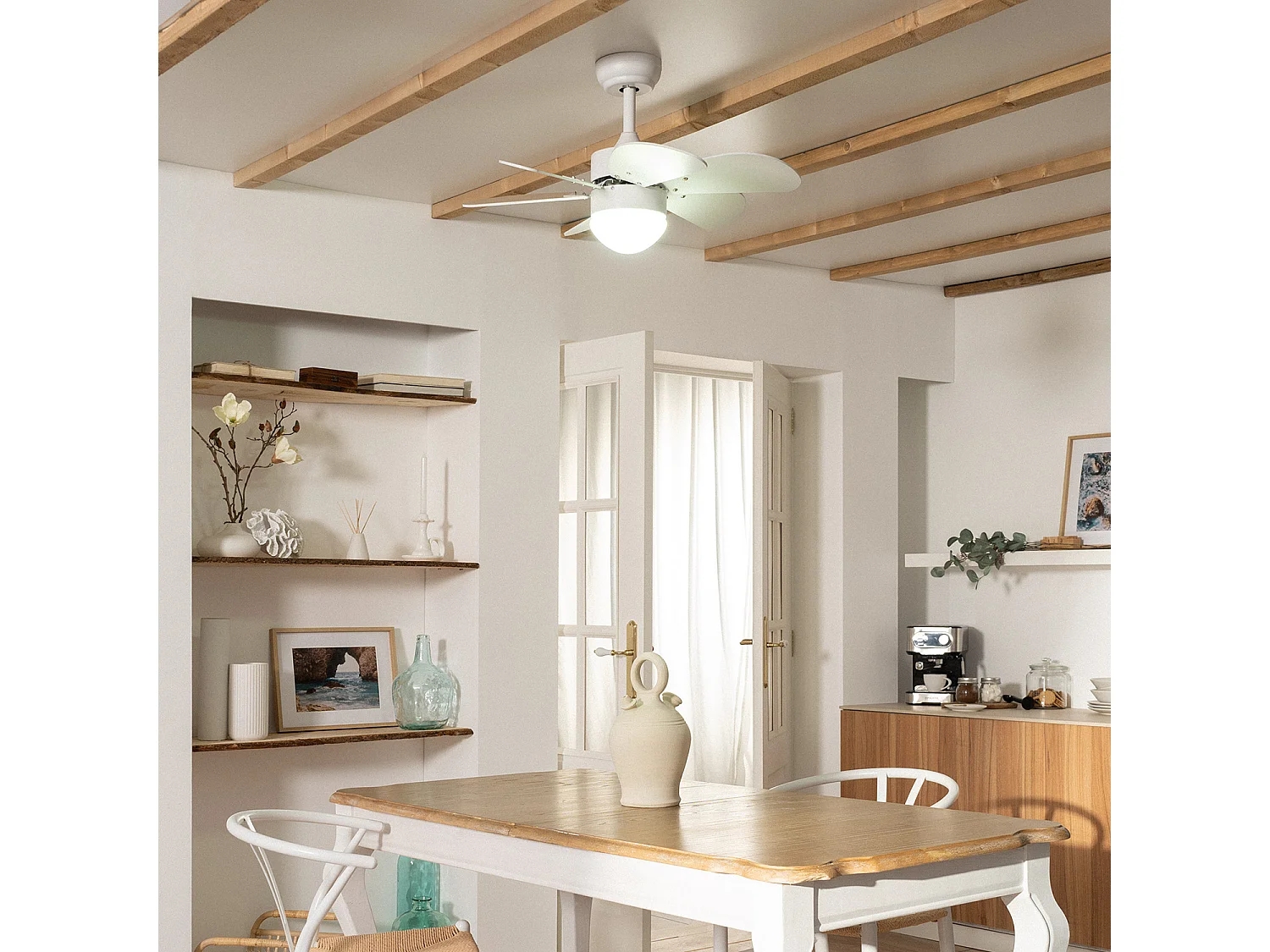 Ventilateur de Plafond Silencieux Orion Blanc 81cm Moteur DC Blanc  , , Wifi: False