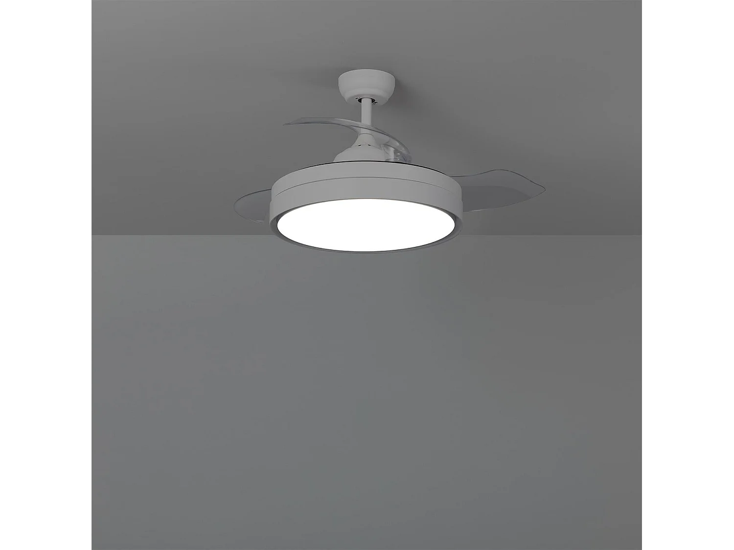 Ventilateur de Plafond Rétractable Silencieux Dalori Blanc 106cm Moteur DC Blanc  , , Wifi: False
