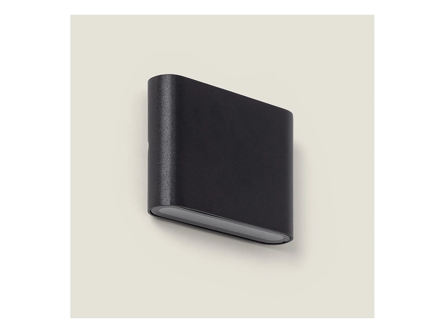 Applique Murale Extérieure LED 6W Aluminium Carrée Éclairage Double Face Noire  2700K Blanc chaud