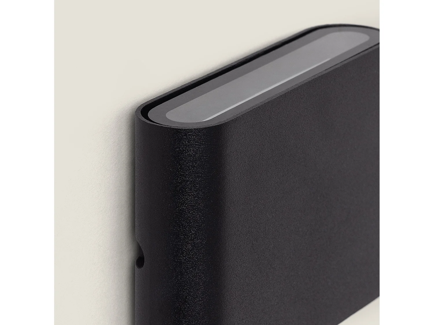 Applique Murale Extérieure LED 6W Aluminium Carrée Éclairage Double Face Noire  2700K Blanc chaud