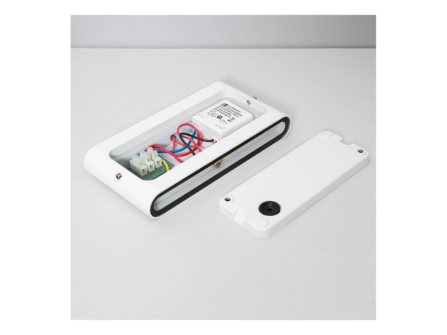 Applique Murale LED Extérieure Einar 12W Éclairage Double Face Rectangulaire Blanche  2700K Blanc chaud