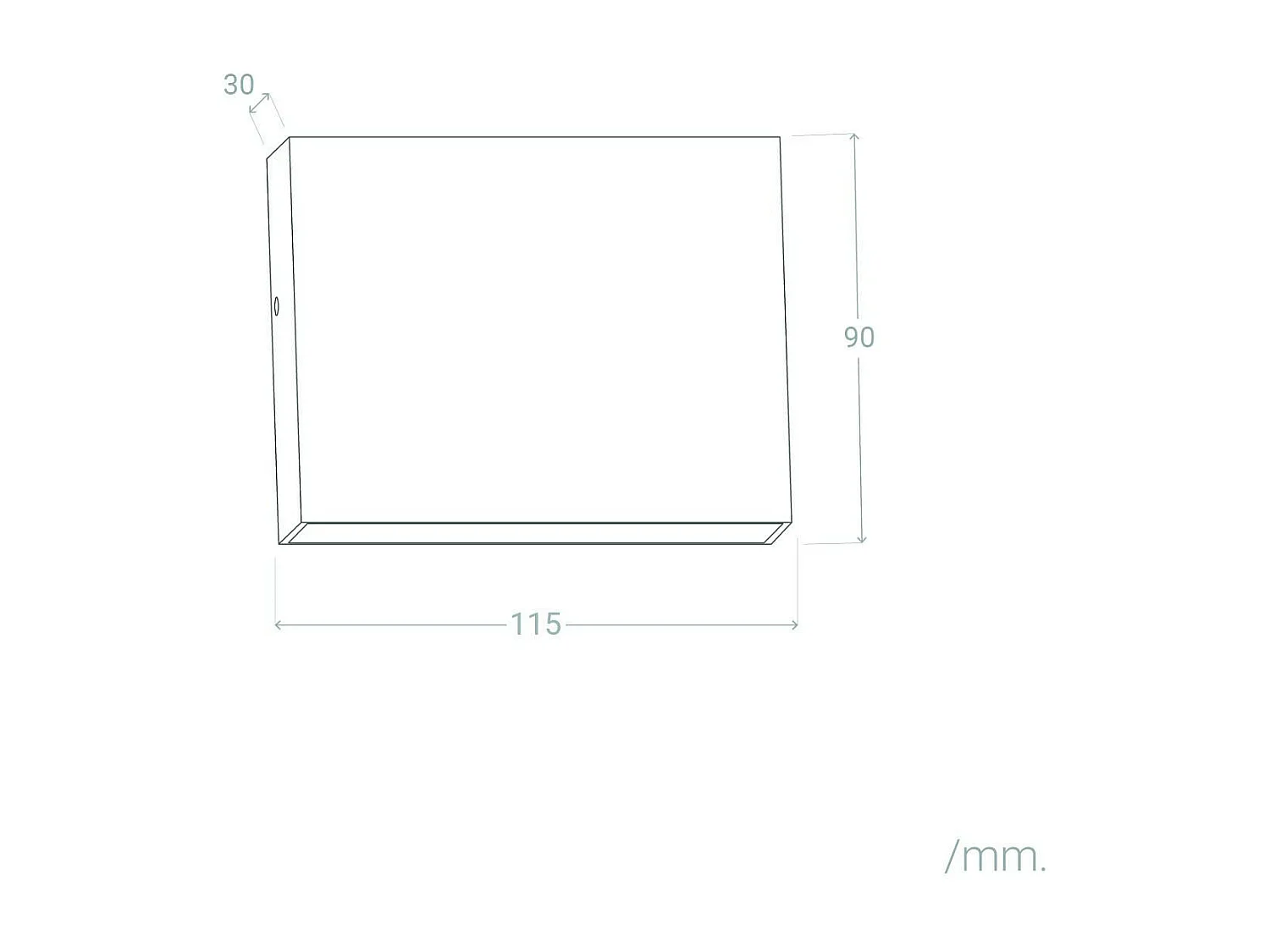 Applique Murale LED Extérieure Zeus 6W Éclairage Double Face Carrée Blanche  4000K Blanc neutre