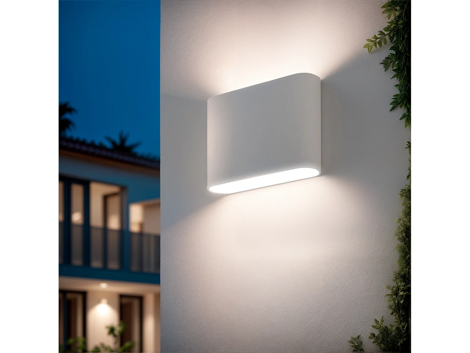 Applique Murale LED Extérieure Luming 6W Éclairage Double Face Carrée Blanche  4000K Blanc neutre