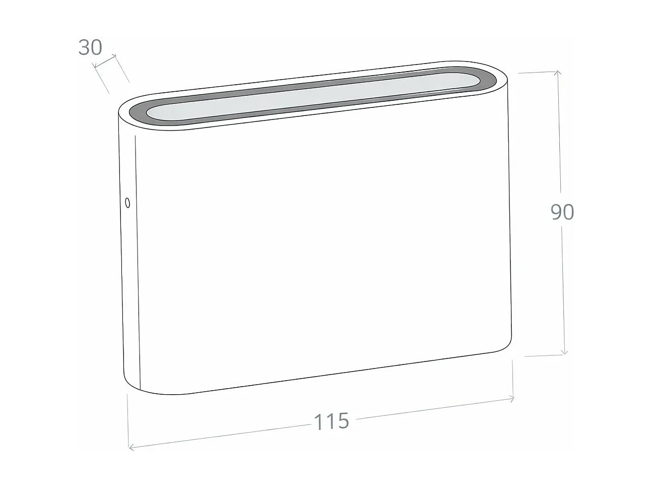 Applique Murale LED Extérieure Luming 6W Éclairage Double Face Carrée Blanche  4000K Blanc neutre