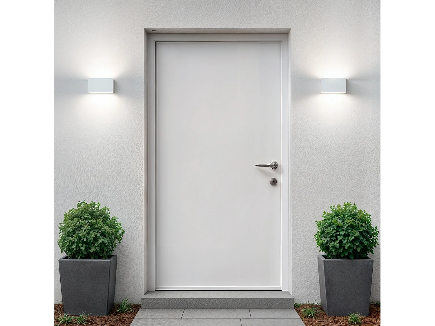 Applique Murale LED Extérieure Hera 10W Éclairage Double Face Rectangulaire Blanche 4000K Blanc neutre