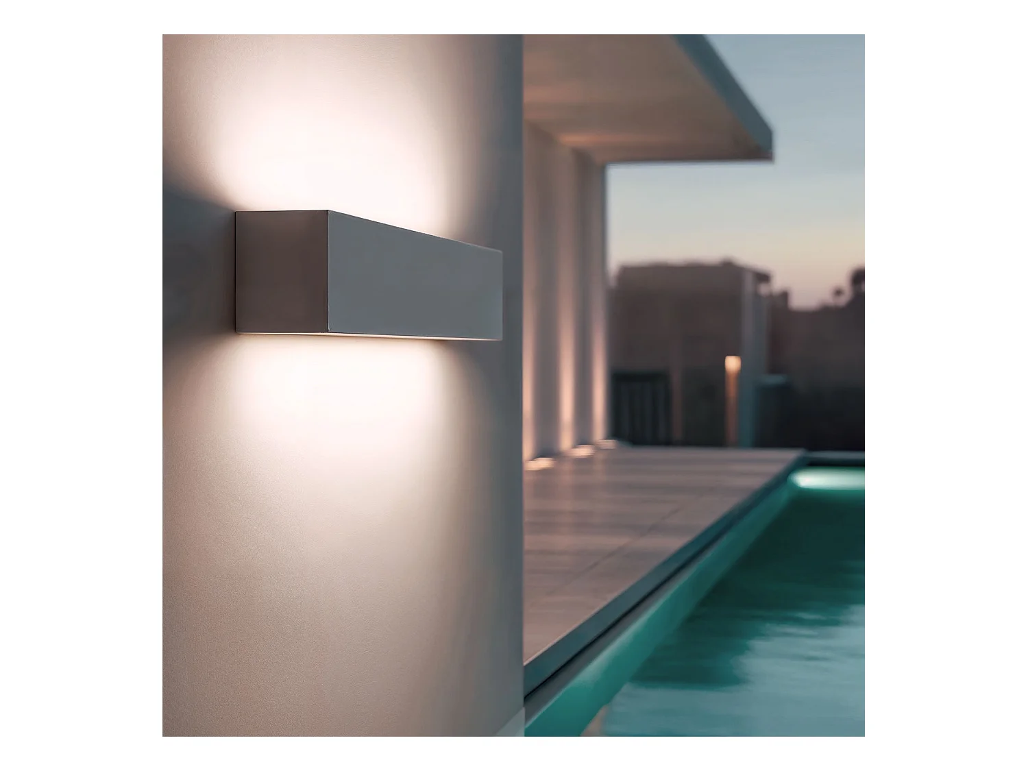 Applique Murale LED Extérieure Lena 10W Éclairage Double Face Rectangulaire Blanche 2700K Blanc chaud