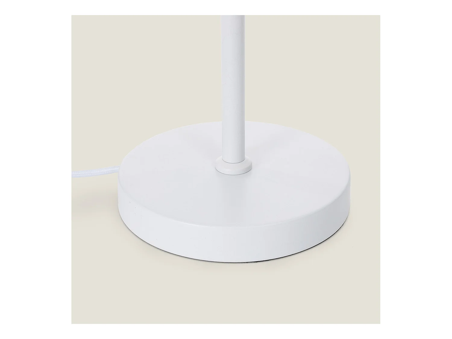 Lampe à Poser Rotin et Métal Baracoa Blanc