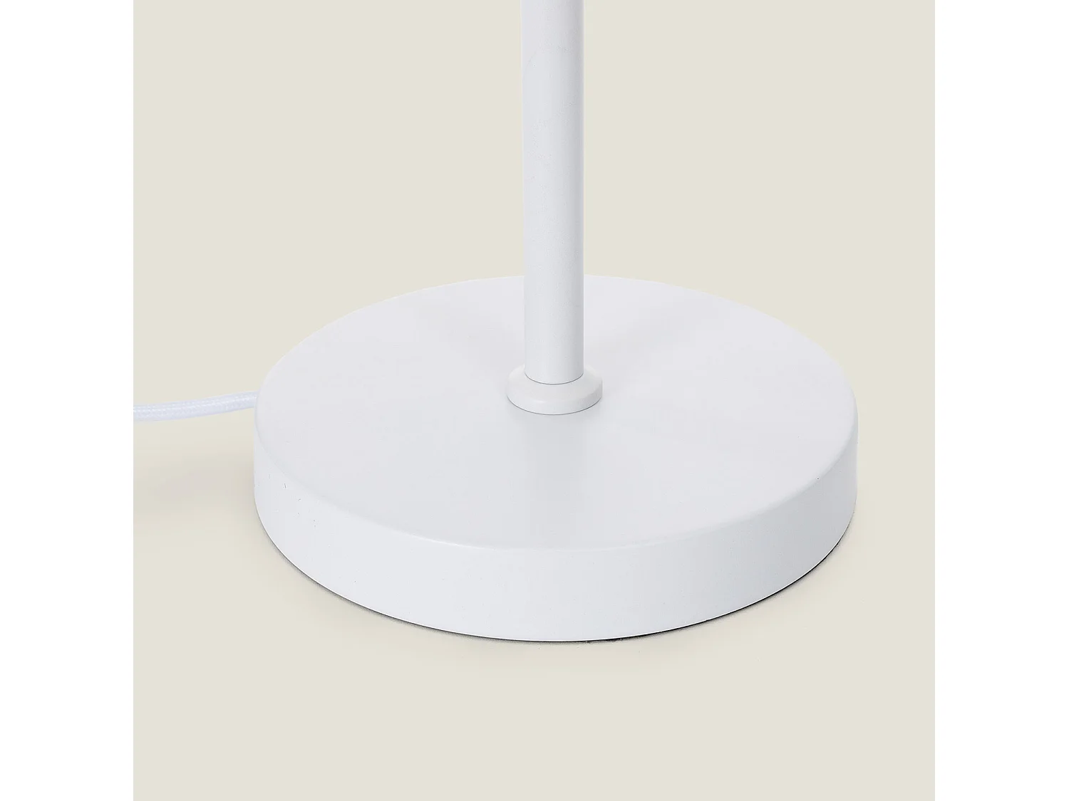 Lampada da Tavolo Rattan e Metallo Baracoa Bianco