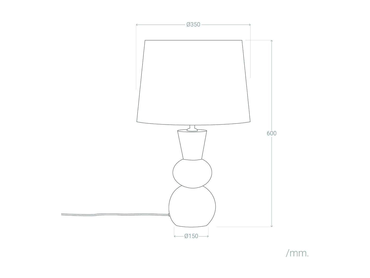 Lampe à Poser Bois Vinda ILUZZIA Naturel