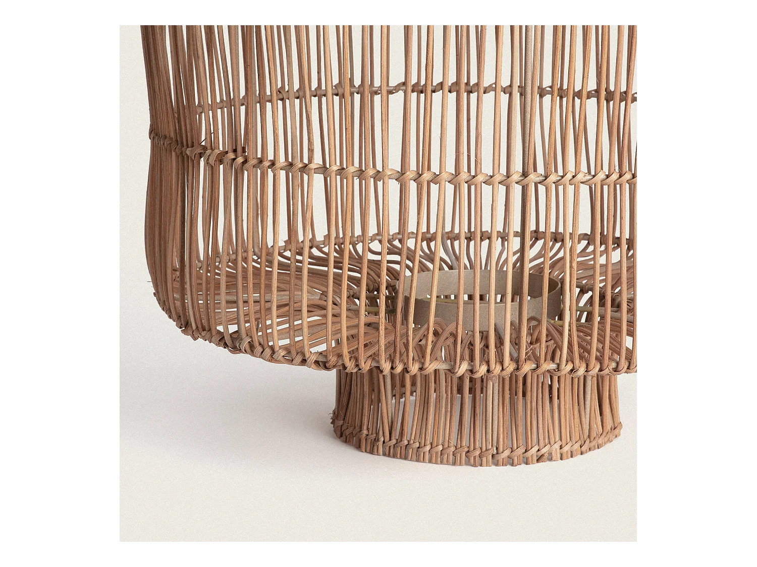 Lampada da Tavolo Rattan Masái Colore Naturale con Telecomando