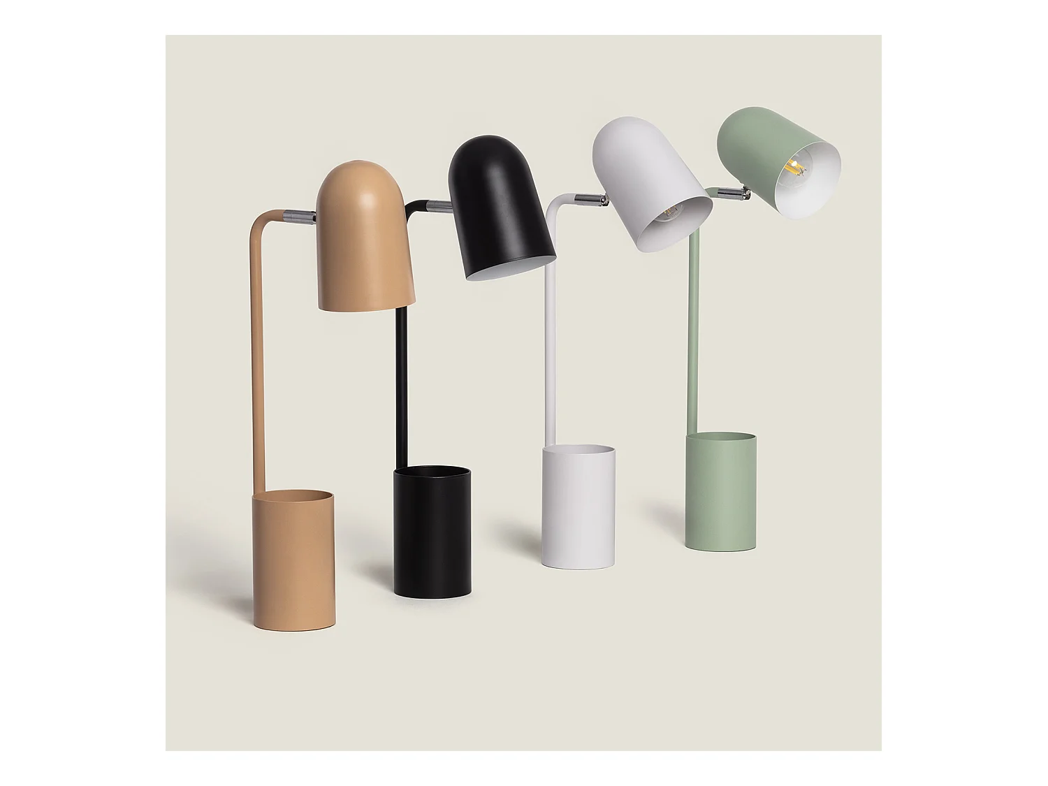 Lampe de Bureau Flex Métal Waal avec Porte-Crayons  Vert Céladon