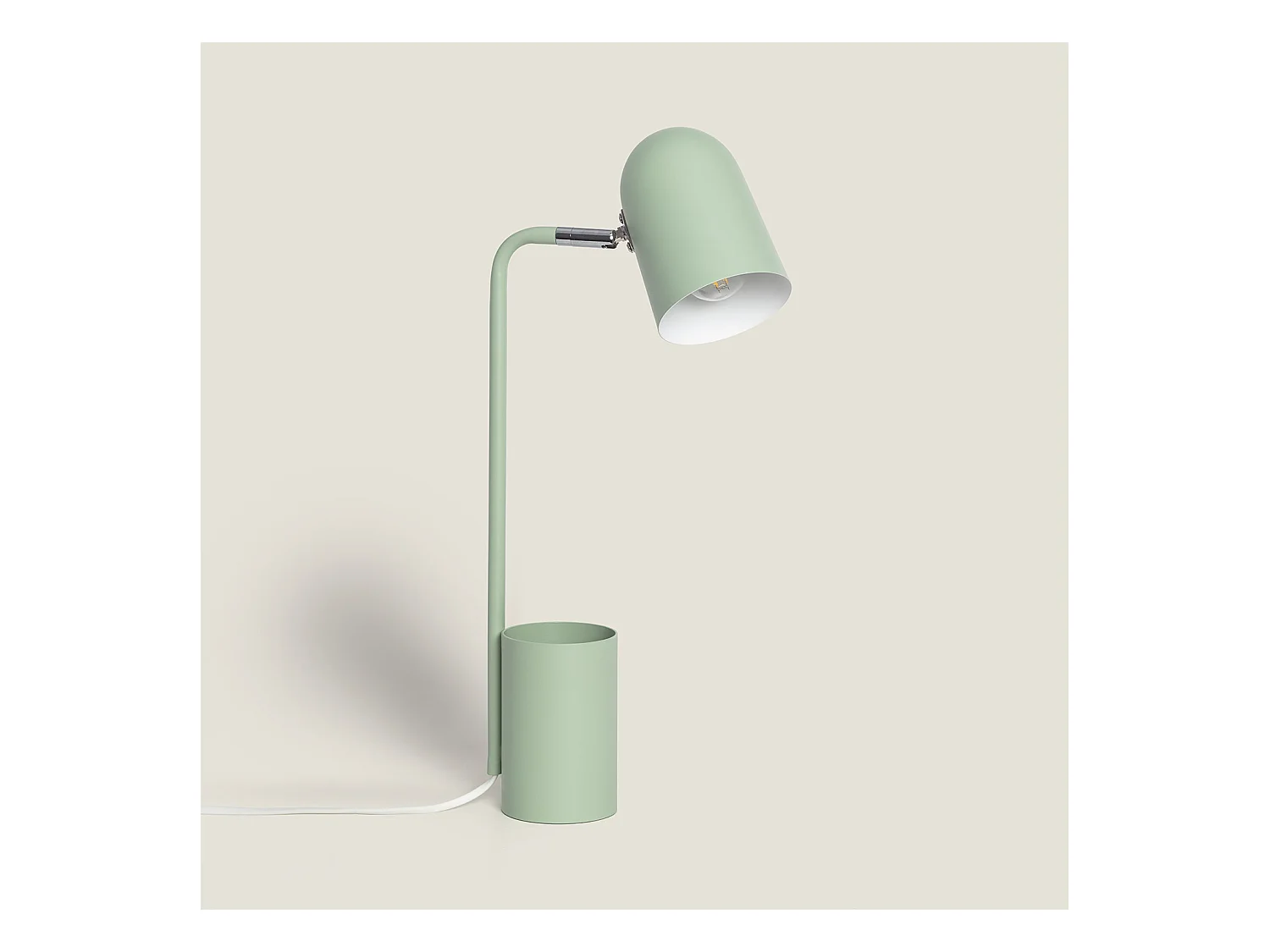 Lampe de Bureau Flex Métal Waal avec Porte-Crayons  Vert Céladon