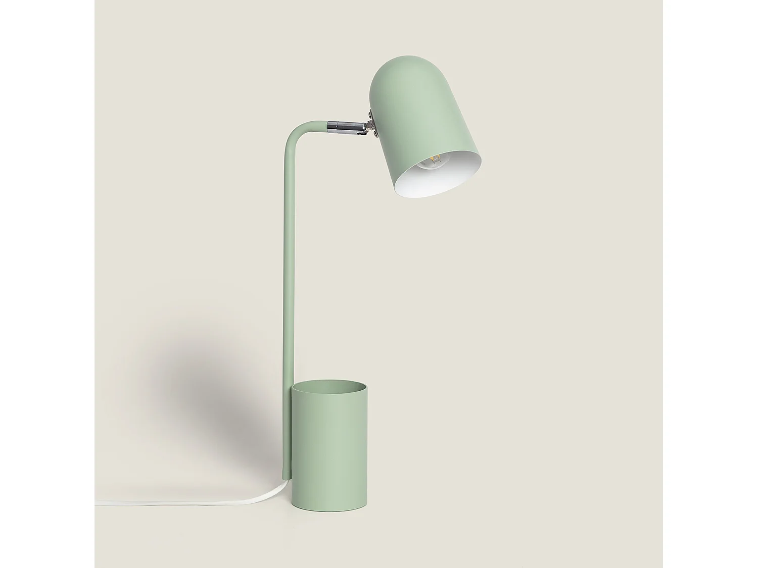 Lampe de Bureau Flex Métal avec Porte-Crayons Waal  Vert Céladon