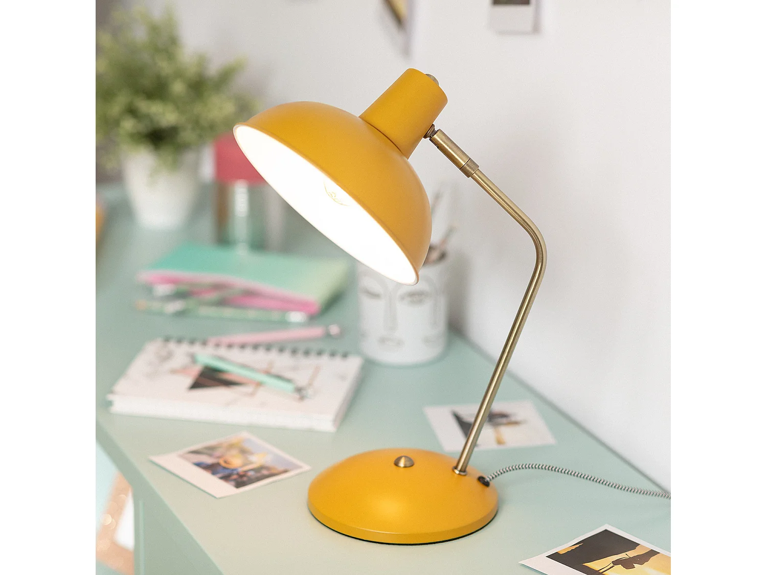 Lampe de Bureau Flex Métal Sahani Moutarde