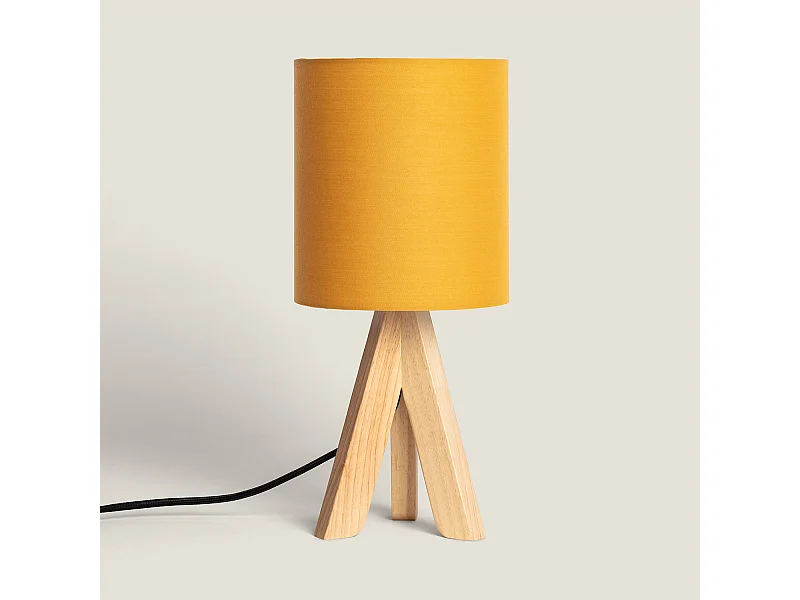 Lampe à Poser Bois Kanuni  Moutarde