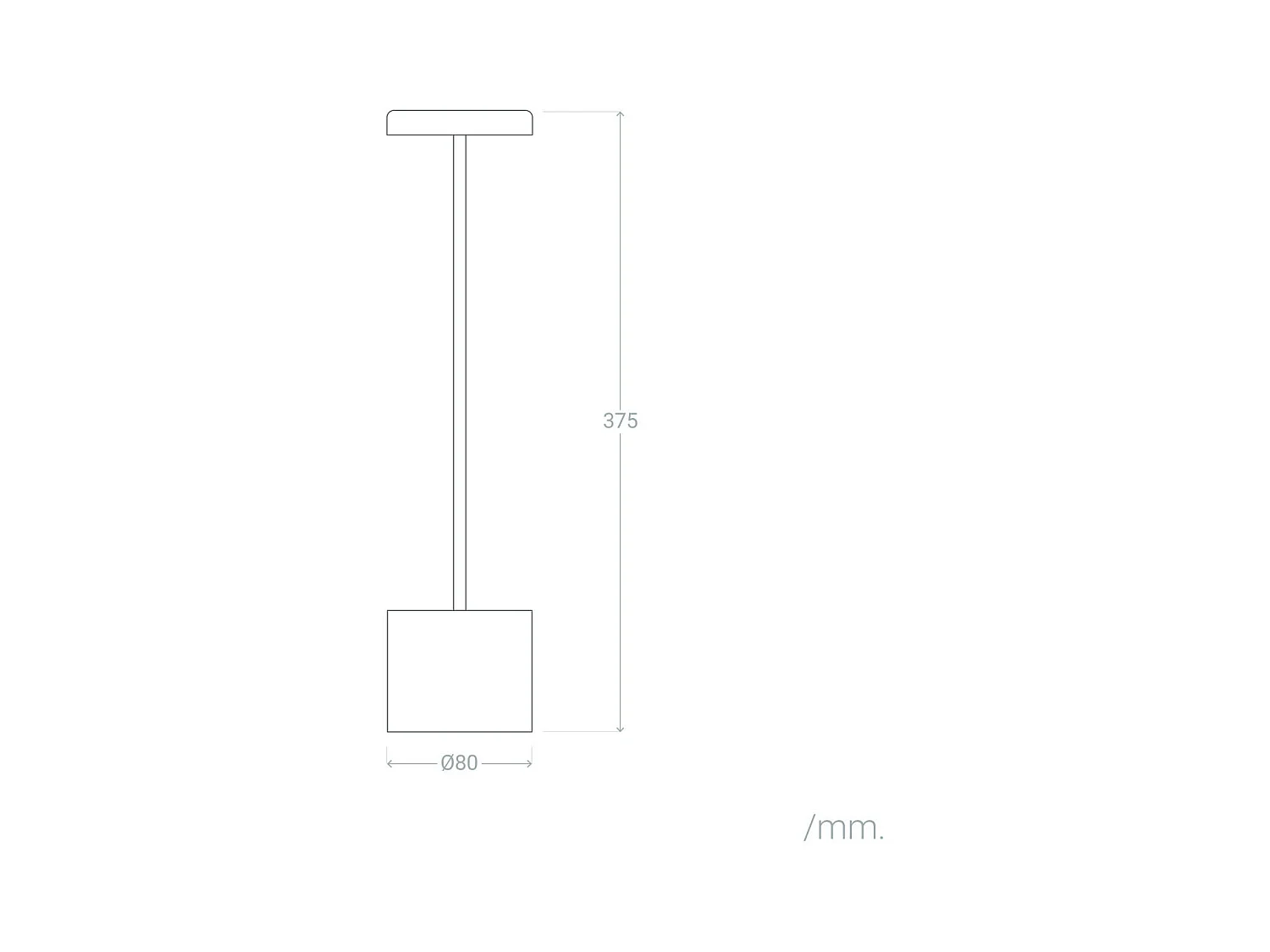 Lámpara de Mesa LED Portátil con Batería USB Recargable Zimba Negro