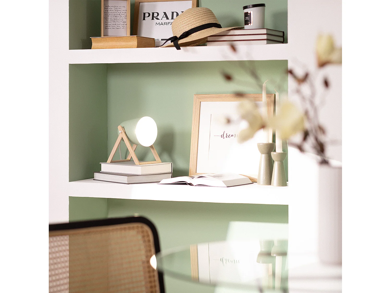 Lampe à Poser Métal Kiume Vert Céladon