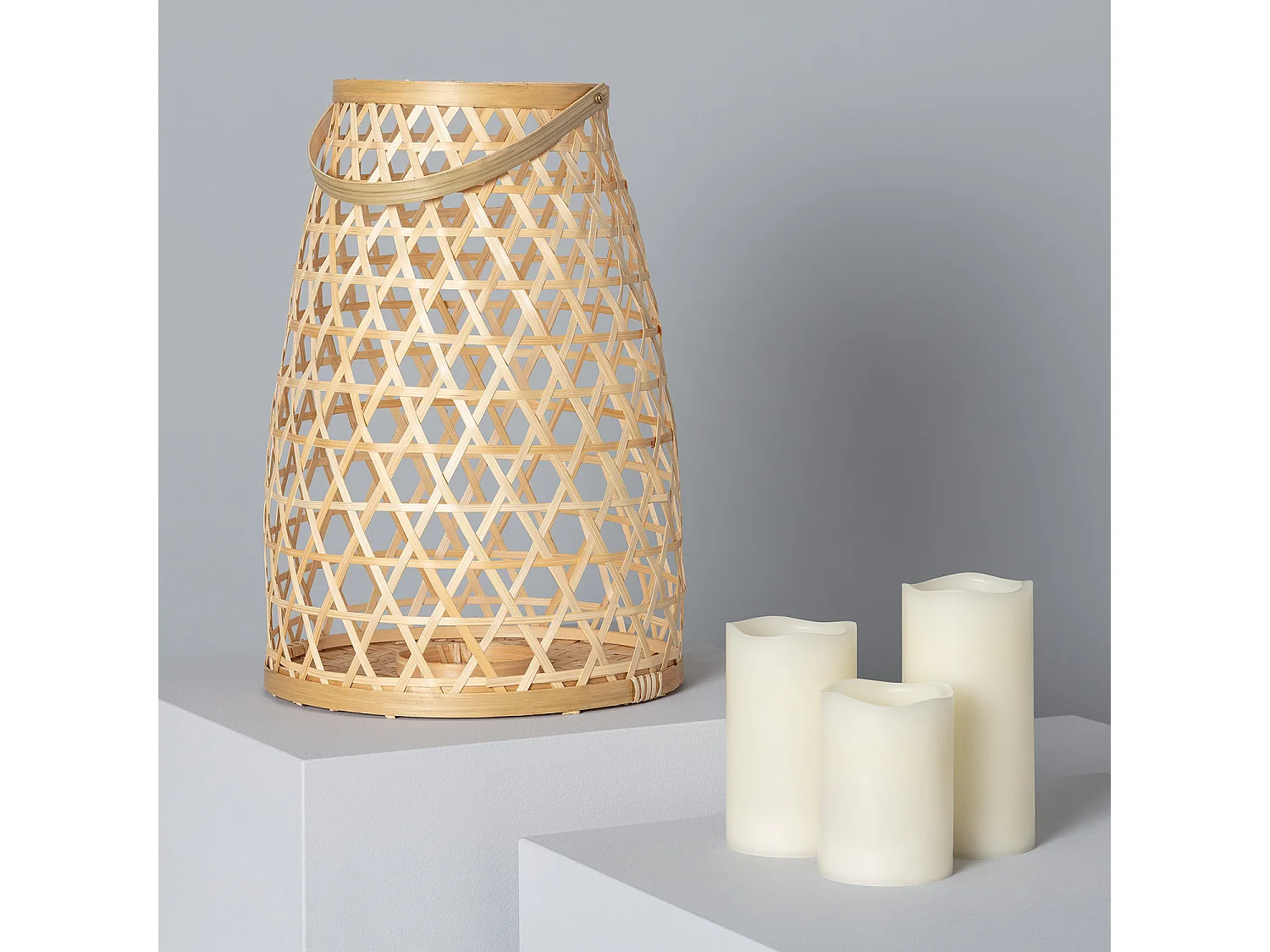 Lampada da Tavolo Bambú Sumailla Colore Naturale con Telecomando