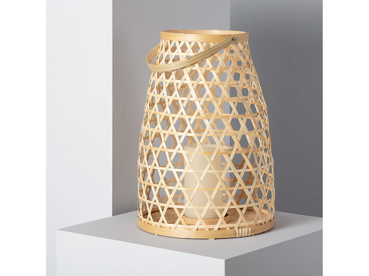 Lampada da Tavolo Bambú Sumailla Colore Naturale con Telecomando