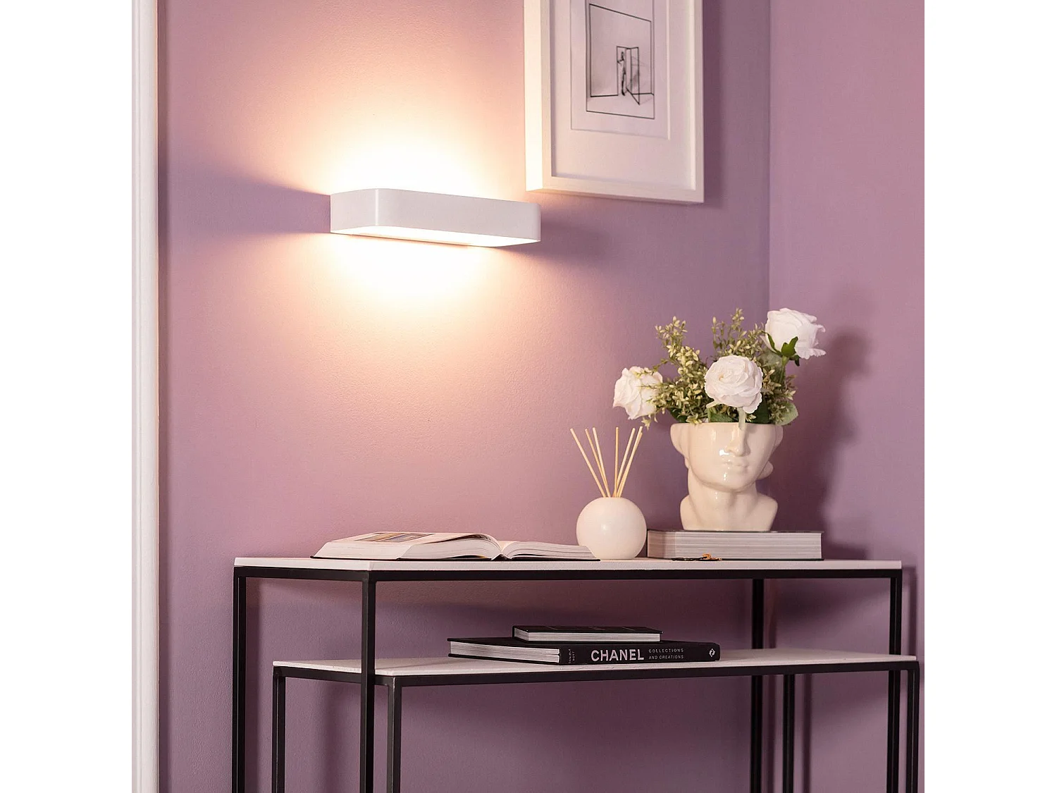 Applique Murale LED Aluminium Deves 9W Blanche 2700K Blanc chaud