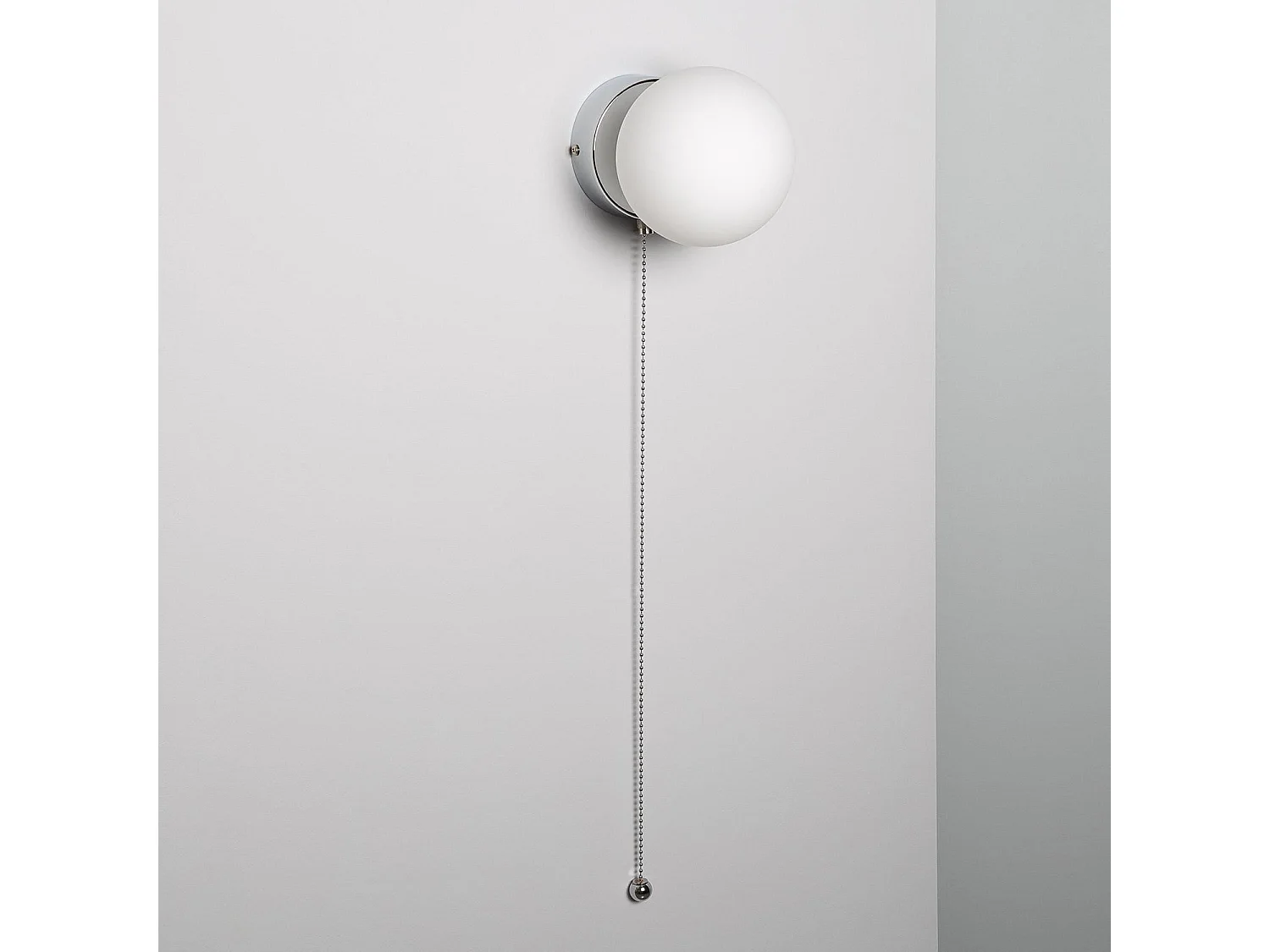 Applique da Parete Metallo e Vetro Silver Orbit Bianco