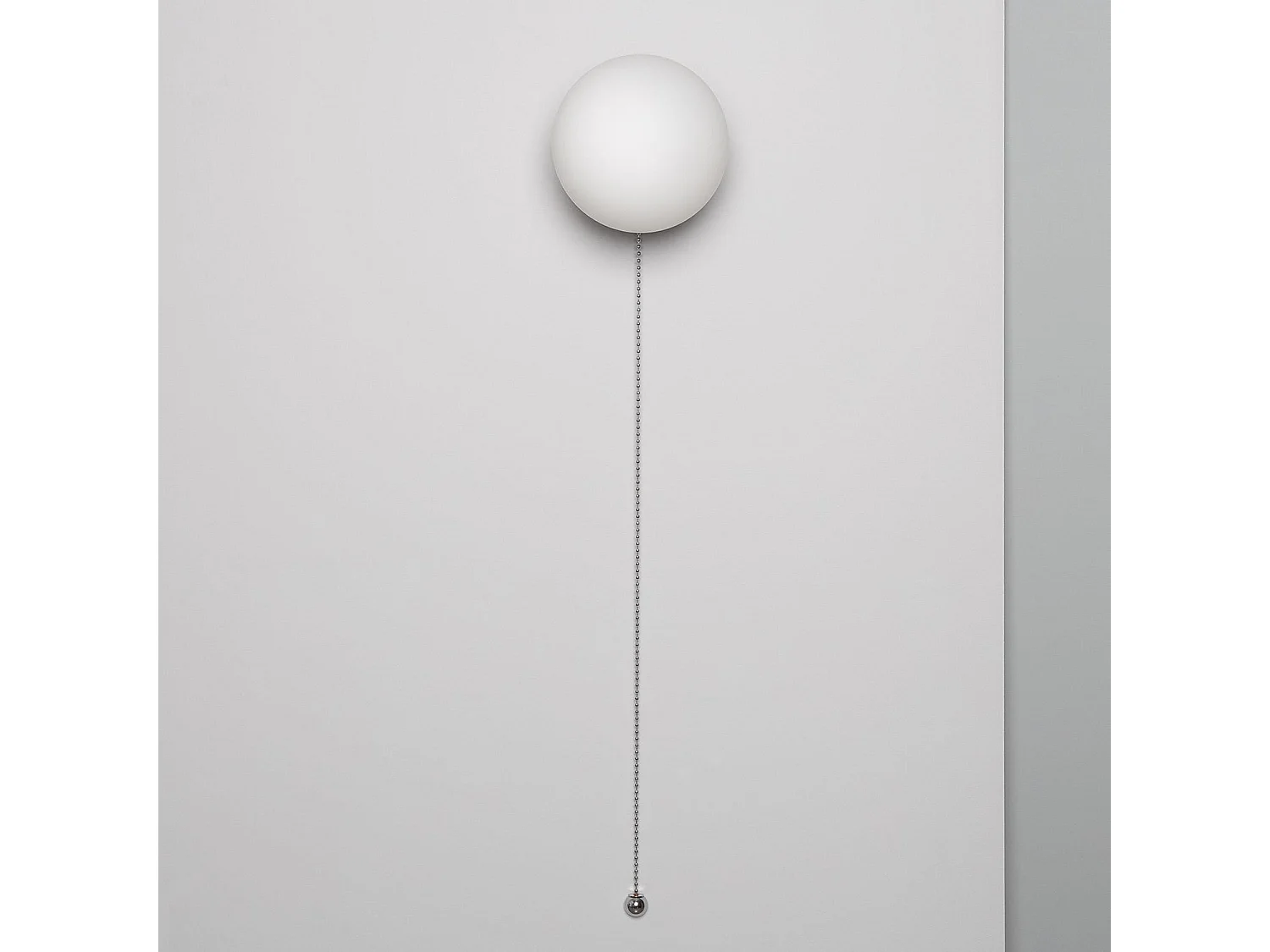 Applique da Parete Metallo e Vetro Silver Orbit Bianco