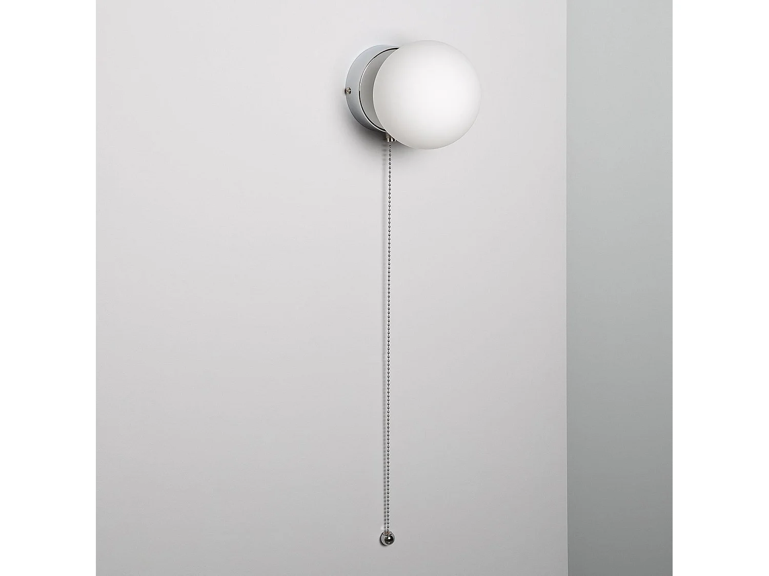 Applique da Parete Metallo e Vetro Silver Orbit Bianco