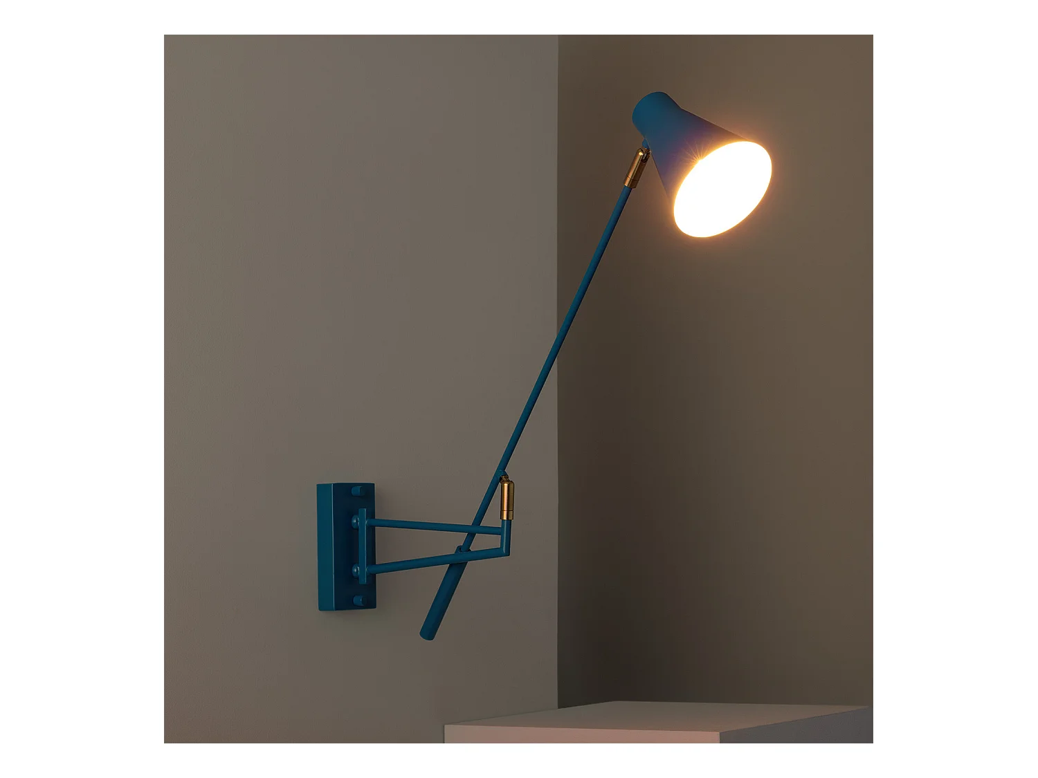 Lampe Murale Articulée Métal Talda Bleu