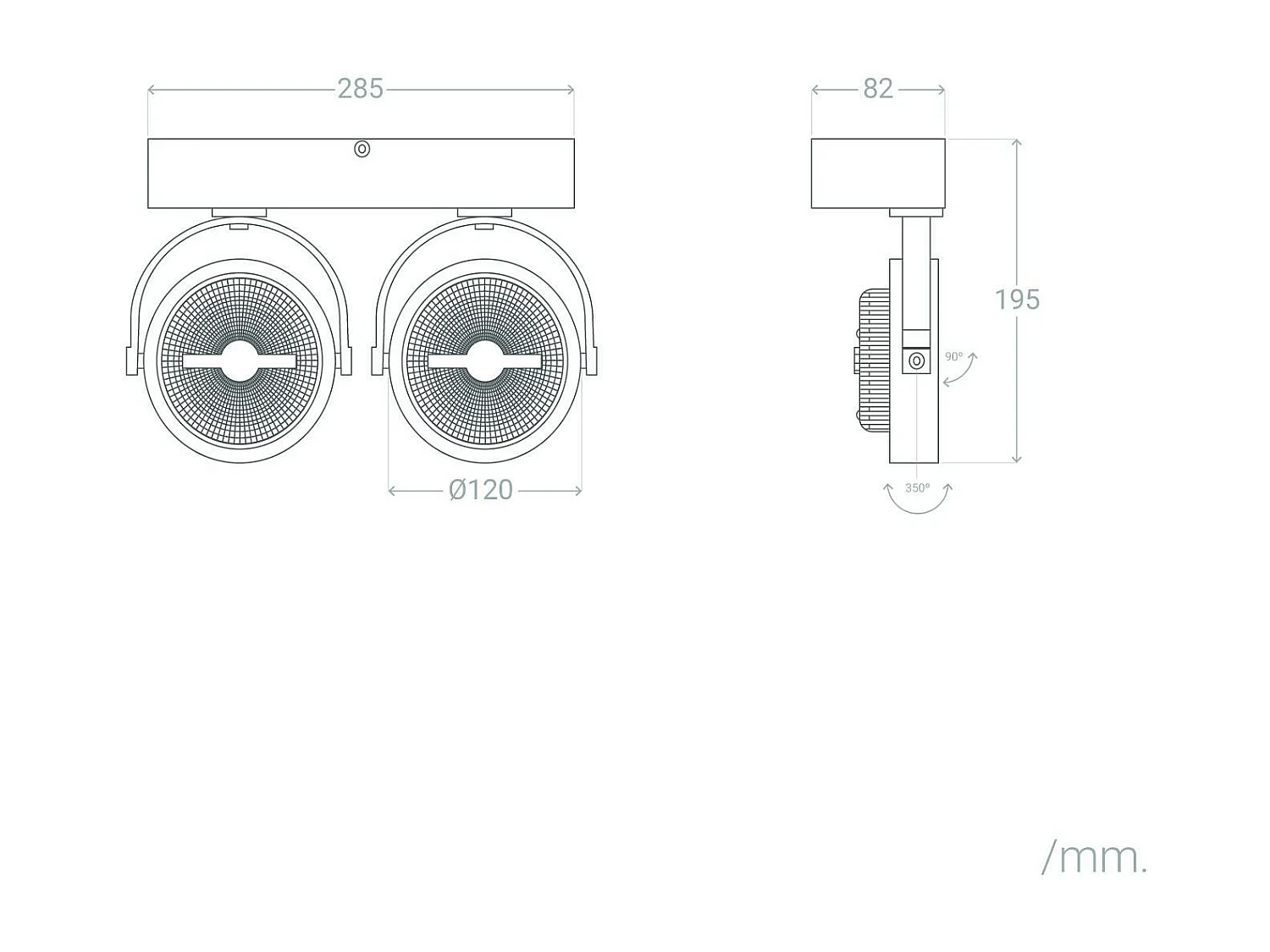 Spot LED 30W CREE en Saillie Orientable AR111 Dimmable Blanc 4000K Blanc neutre