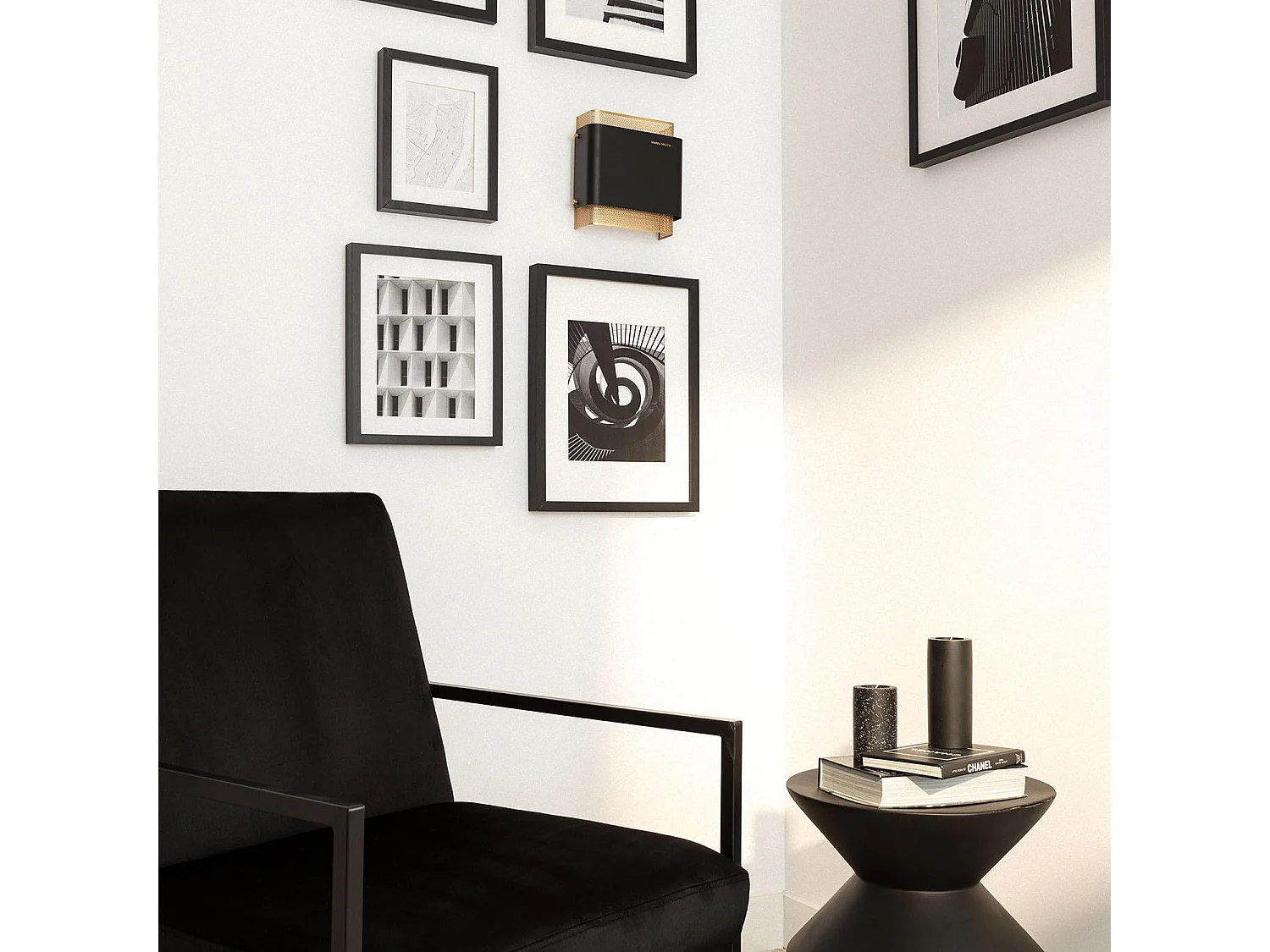 Applique Murale LED Métal 6W Duchamp Noir