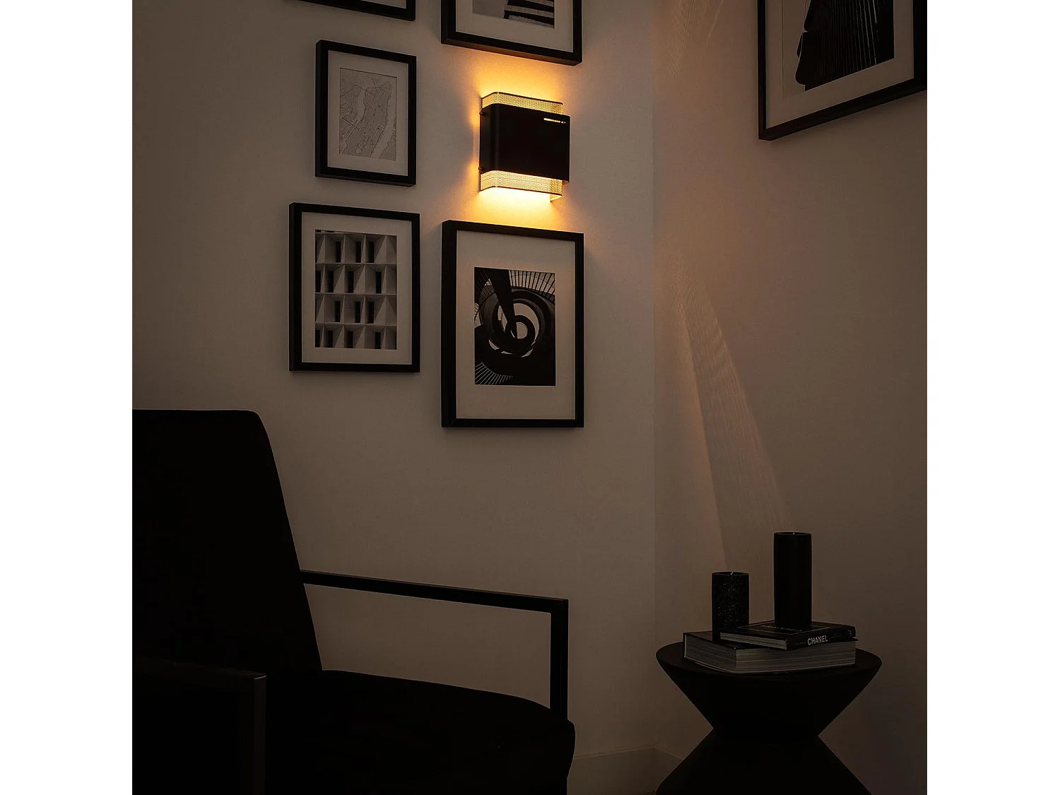 Applique Murale LED Métal 6W Duchamp Noir