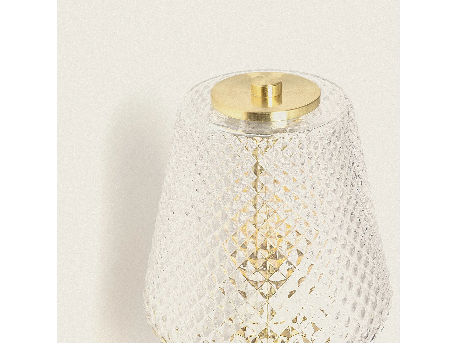 Lampe Murale Métal et Verre Stiklu  Doré