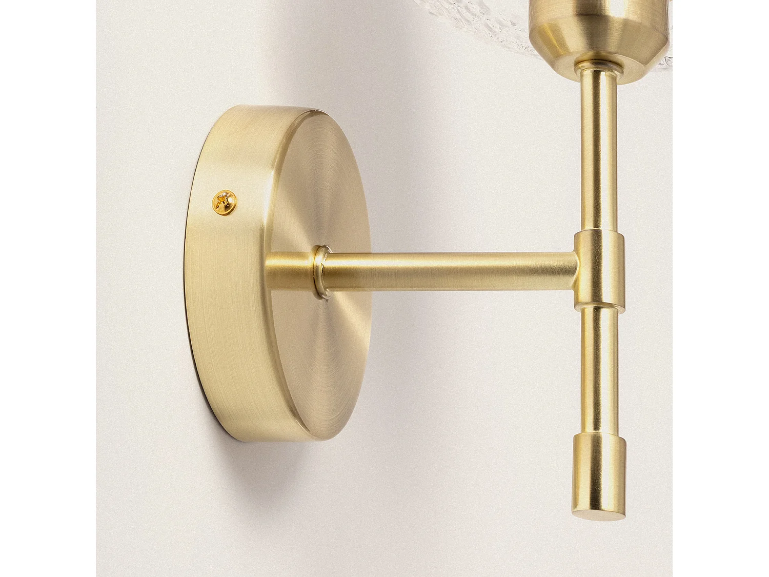 Lampe Murale Métal et Verre Stiklu  Doré