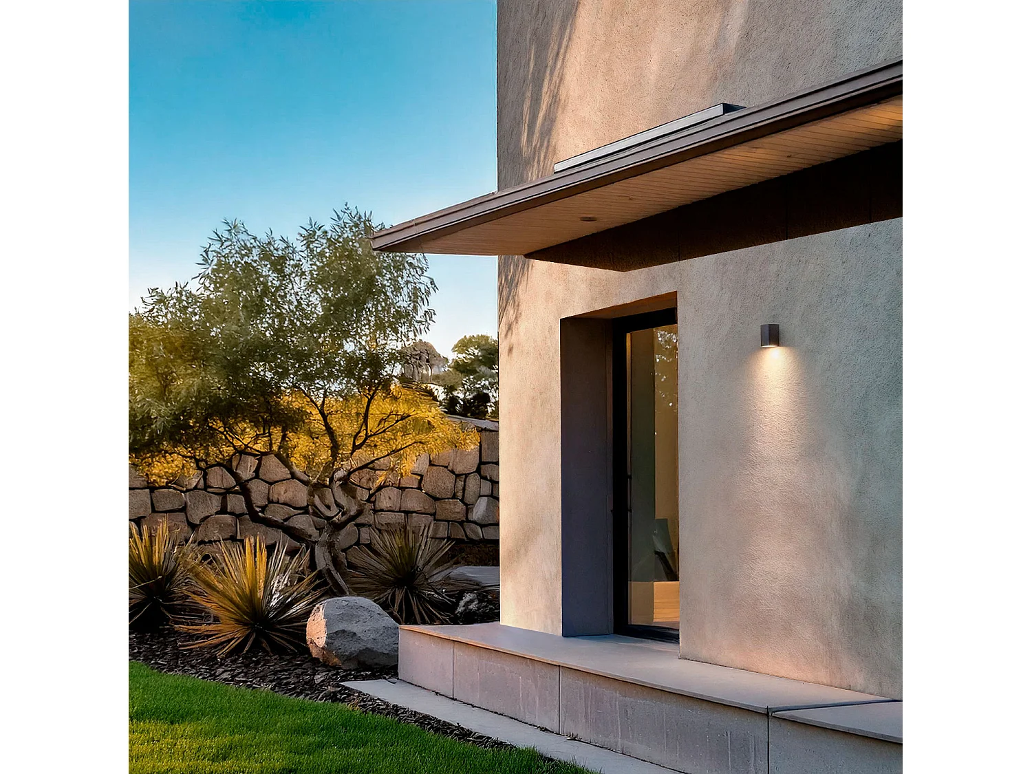 Applique Murale Extérieure Miseno Noire  Noir