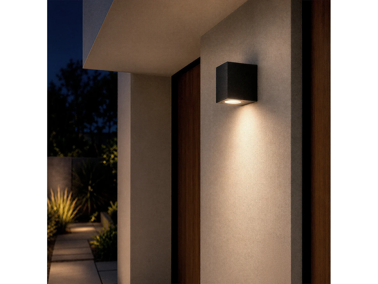 Aplique Exterior de Pared Miseno Negro Negro