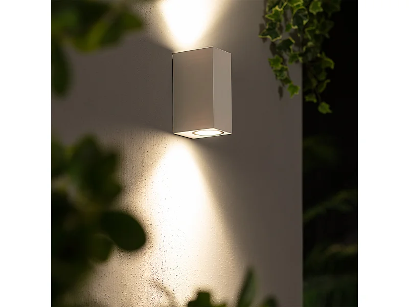 Applique Murale Extérieure Miseno Éclairage Double Face Blanche  Blanc