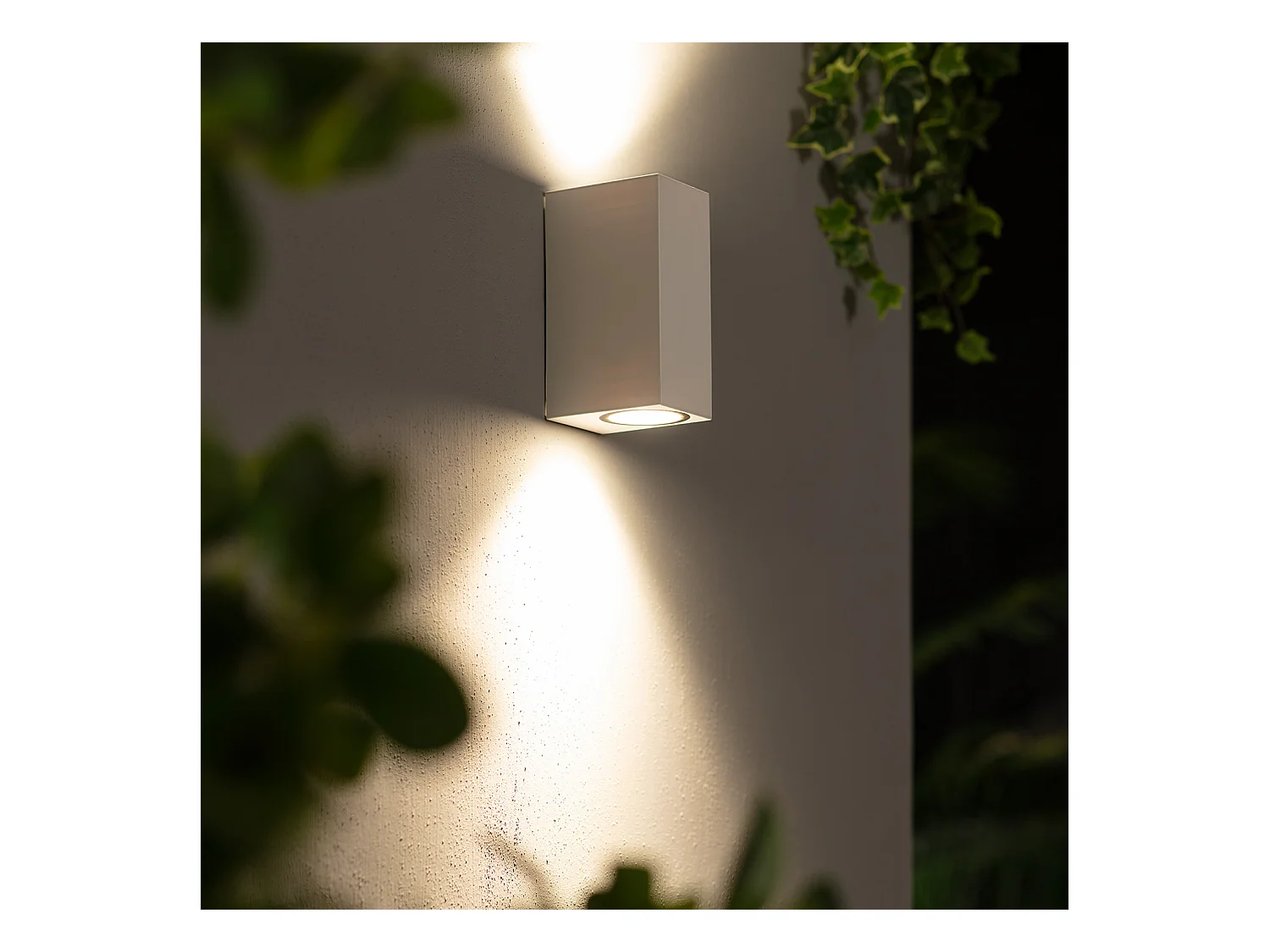 Applique Murale Extérieure Miseno Éclairage Double Face Blanche  Blanc