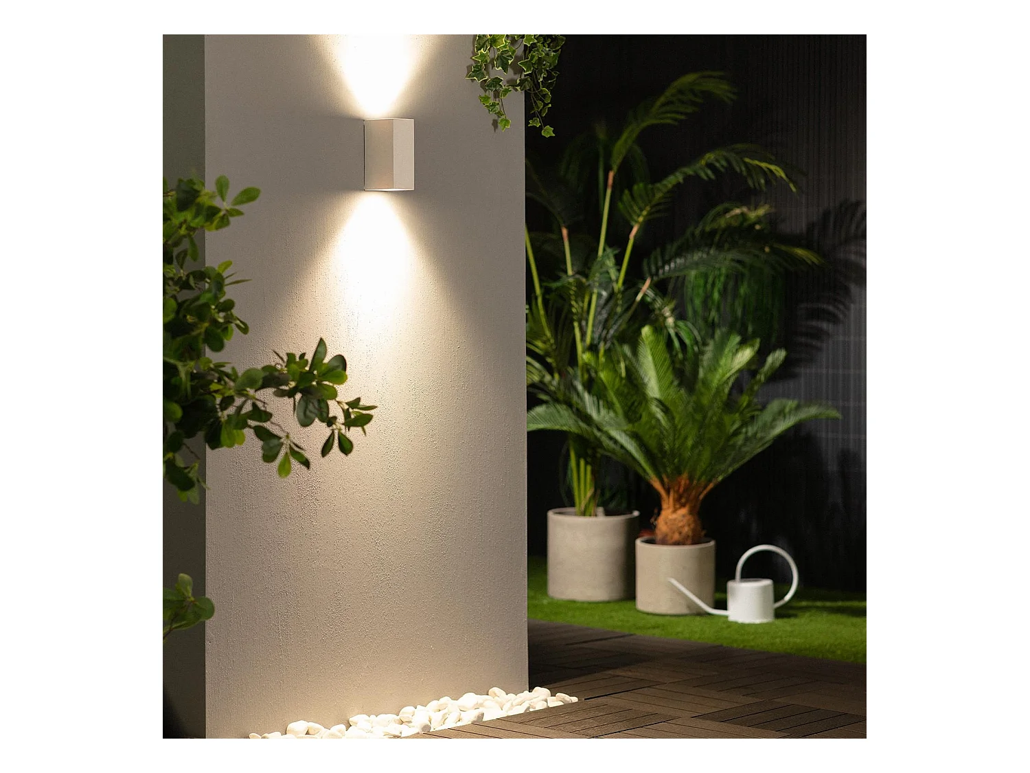 Applique Murale Extérieure Miseno Éclairage Double Face Blanche  Blanc