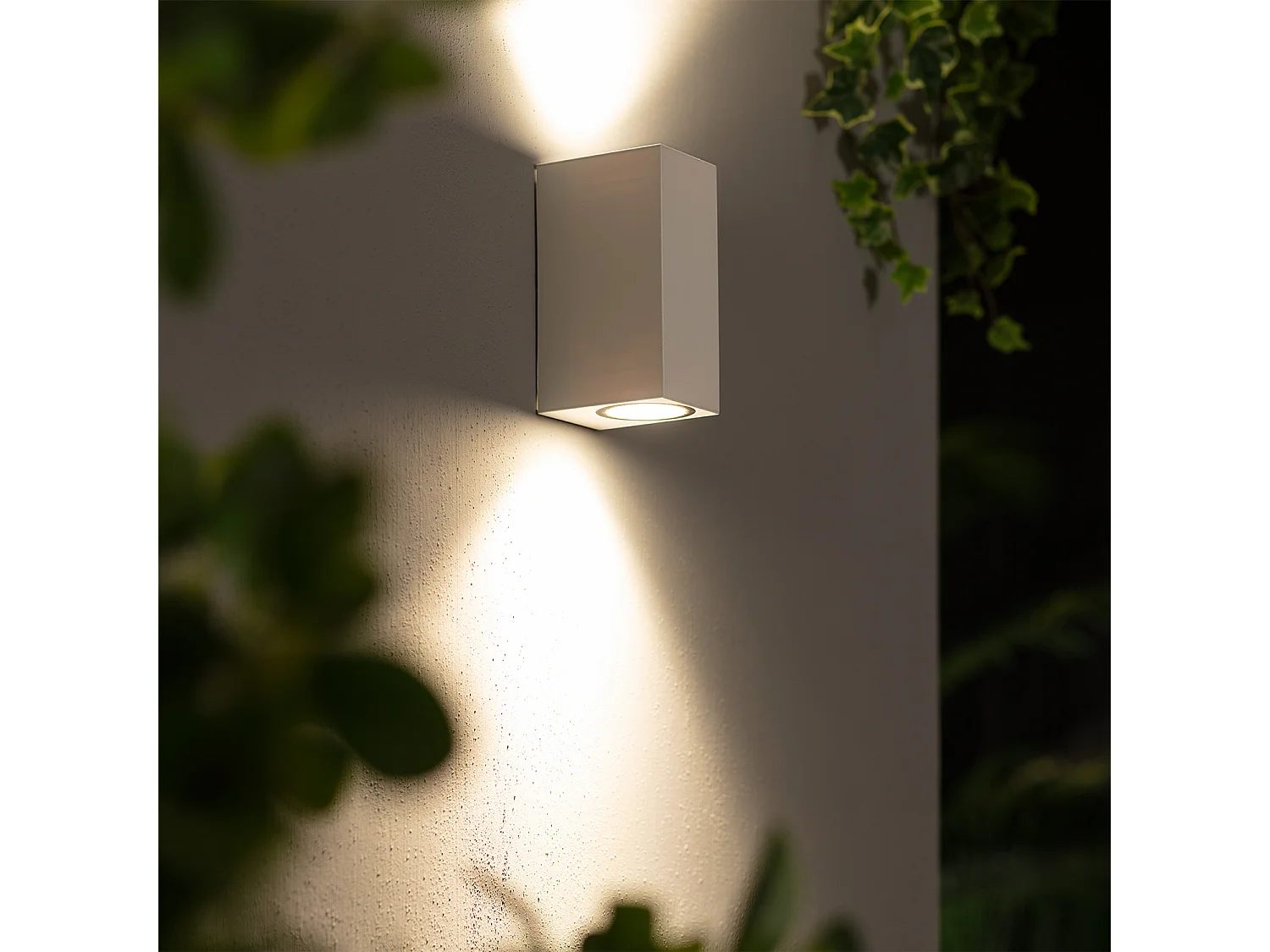 Applique Murale Extérieure Miseno Éclairage Double Face Blanche  Blanc