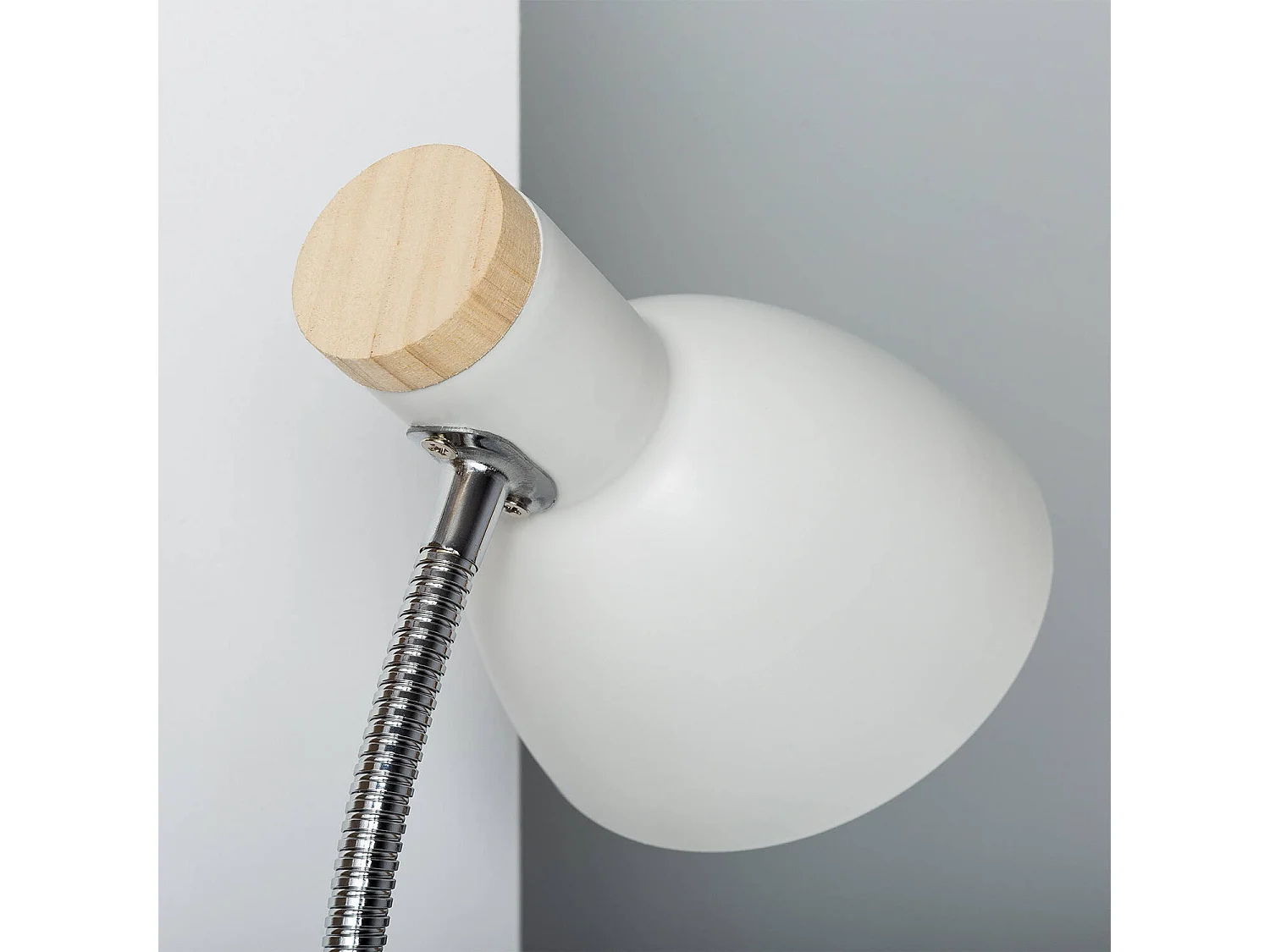 Lampe de Bureau Flex Métal Benzal avec Pince Blanc
