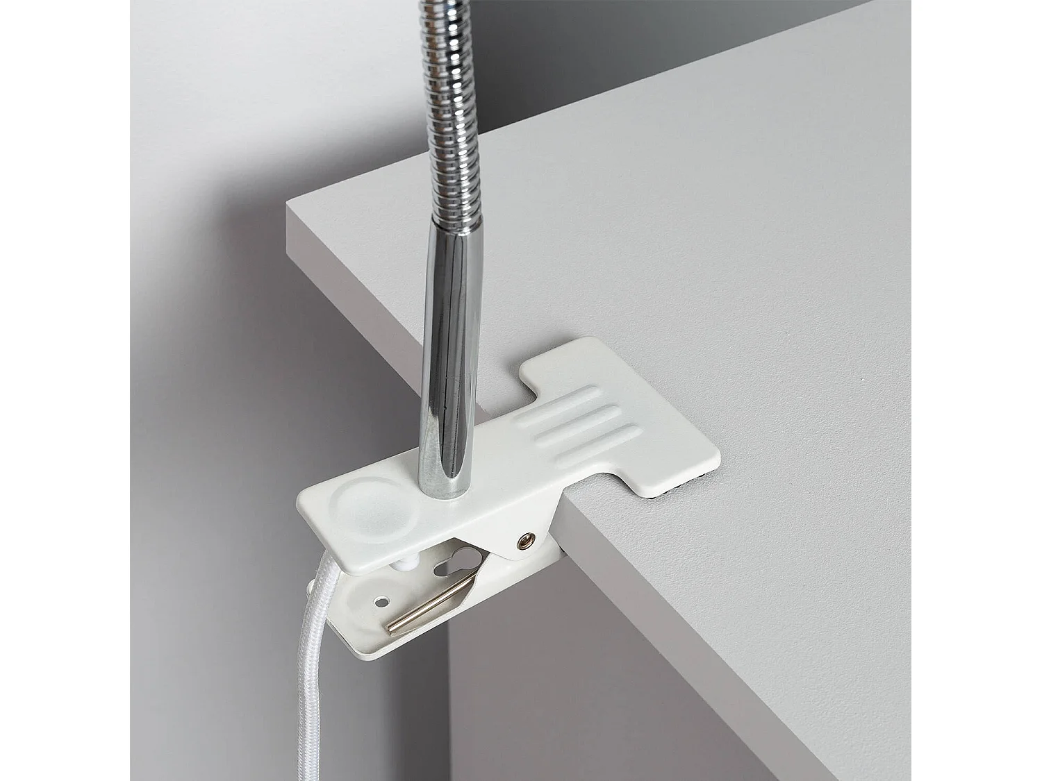 Lampe de Bureau Flex Métal Benzal avec Pince Blanc