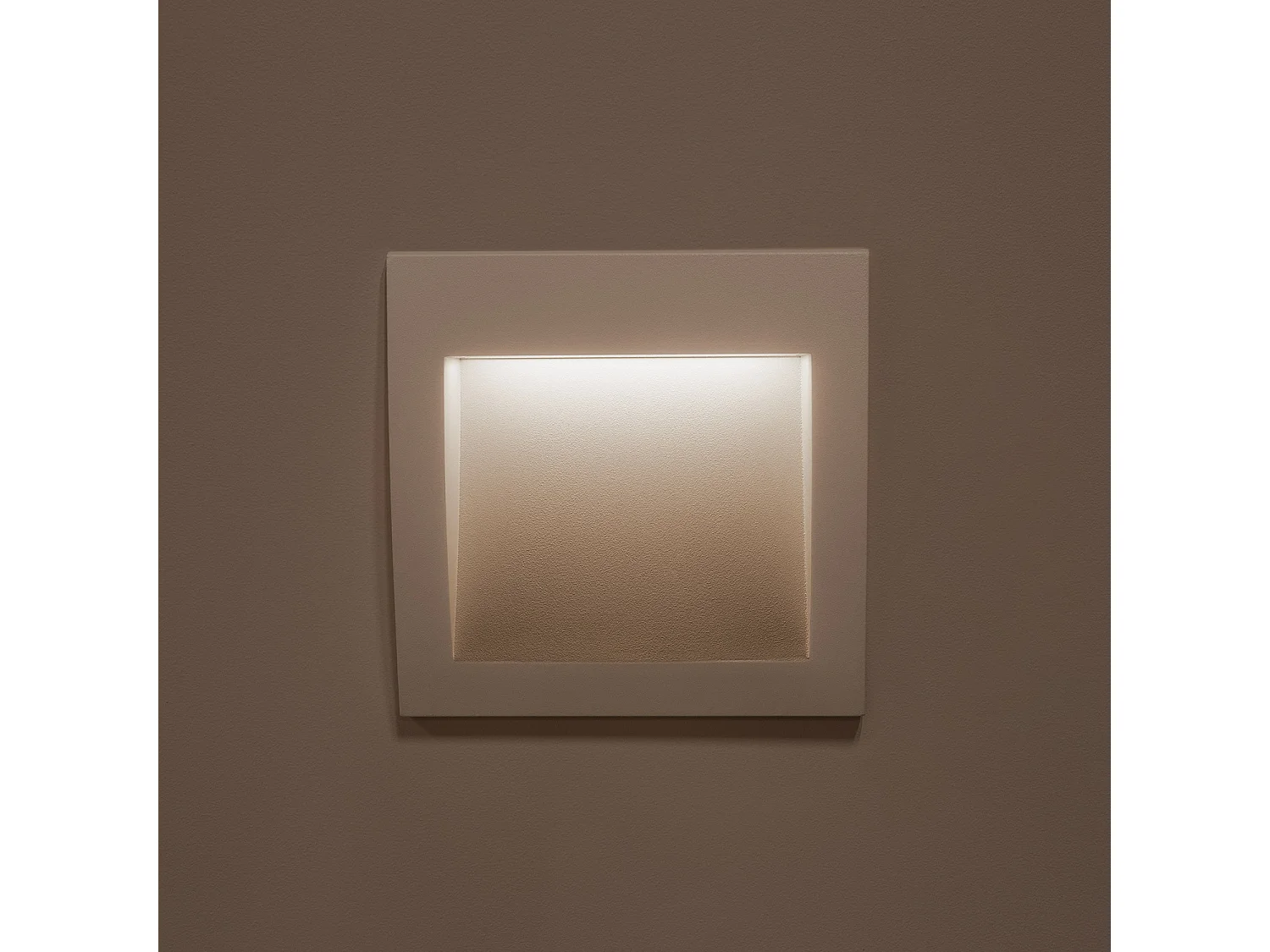 Baliza Exterior LED 4W Empotrable Pared Cuadrado Blanco Natt 2700K Blanco Cálido